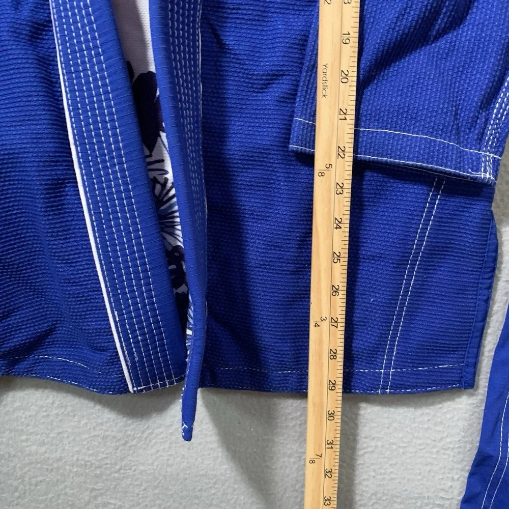 Fluory Grappling White Crane BJJ Gi Blue F2